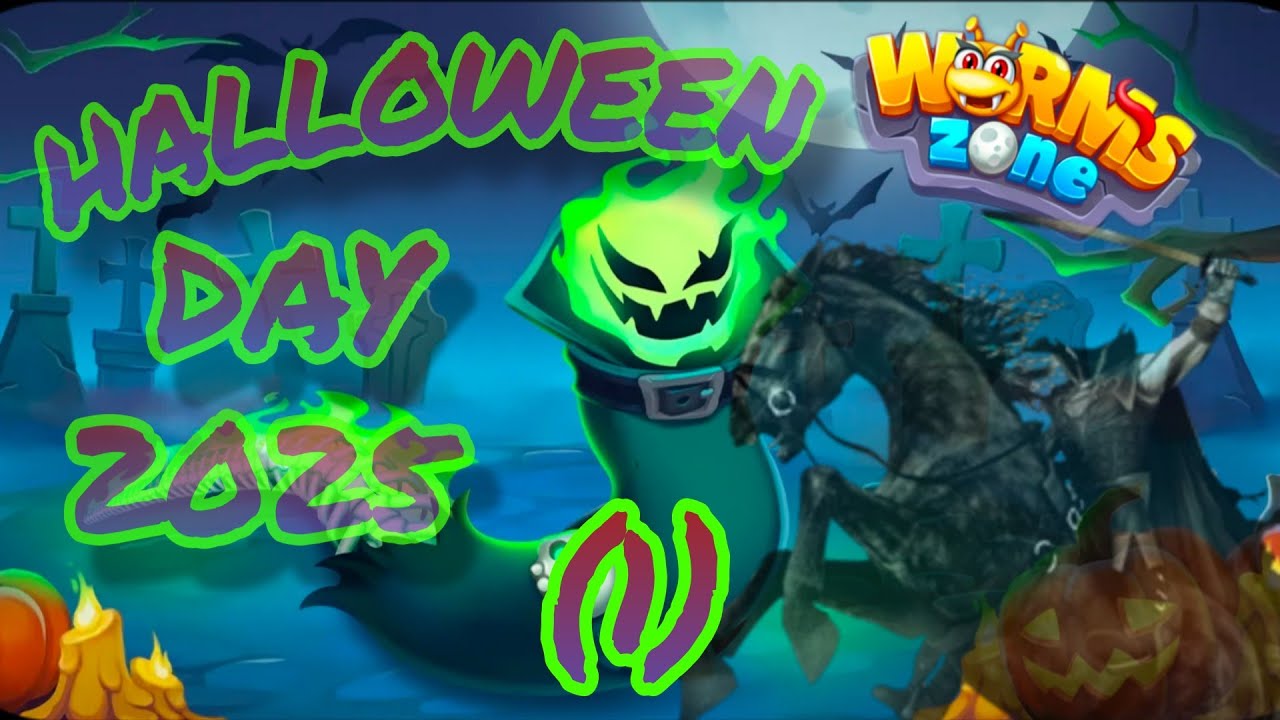 🎃👻 Worms Zone.io Halloween Day 2025 (1) 🎃👻 by 4Games_#1072