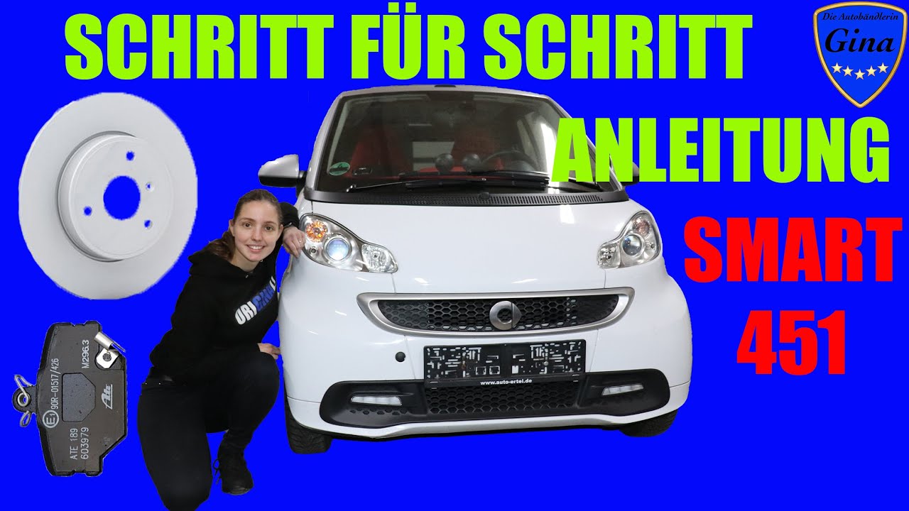 SMART 🔹 BREMSSCHEIBEN UND BREMSBELÄGE WECHSELN / TAUSCHEN 🔹 451 🔹 SCHRITT FÜR SCHRITT ANLEITUNG DIY