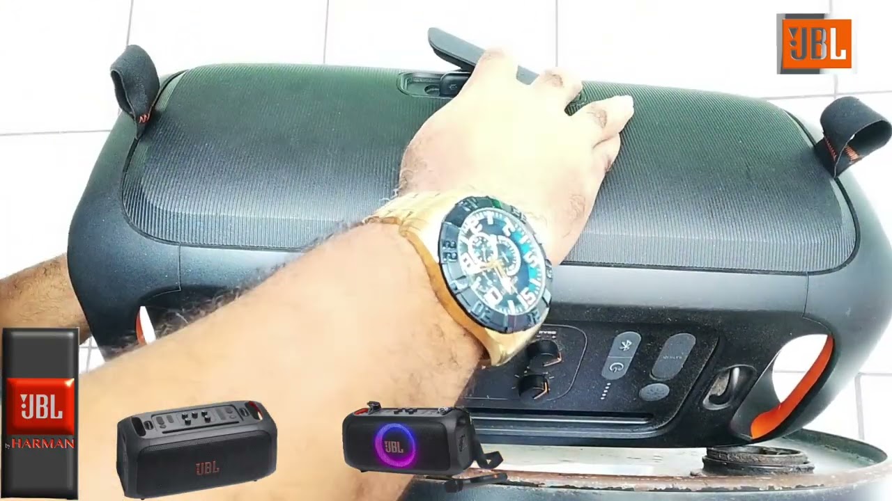  JBL Partybox On-The-Go Essential 2 Alto-falante Com Wireless Mic Preto