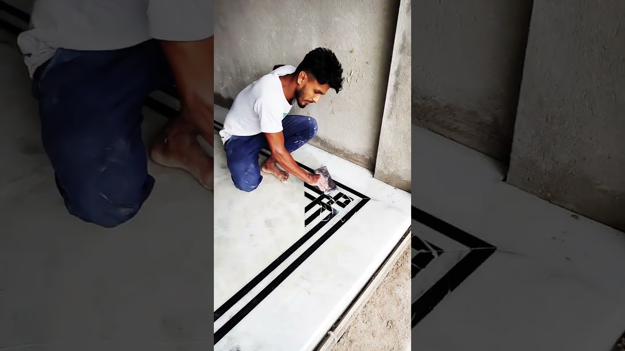 marble border pasting| marble design bordar #tiles #marvel #shortsfeed #sorts #shorts