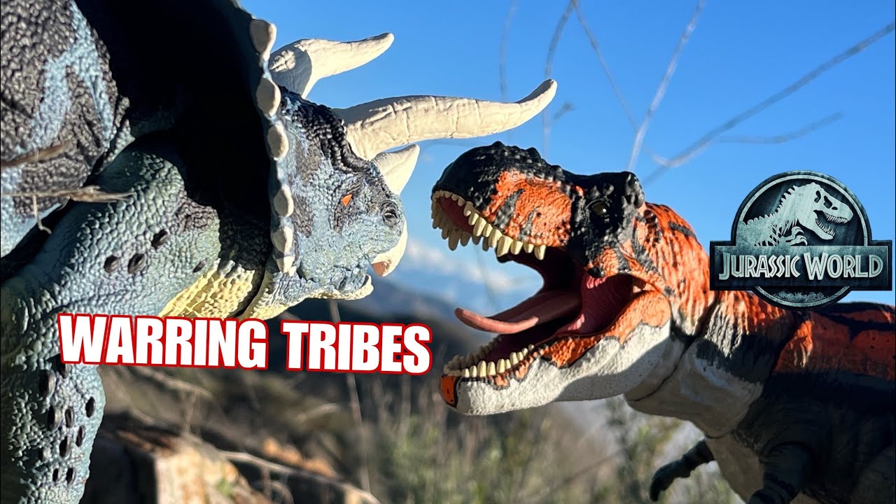 WARRING TRIBES! Jurassic World Toy Movie, Project Guardian, Part 5 #jurassicworld #dinosaurs #toys