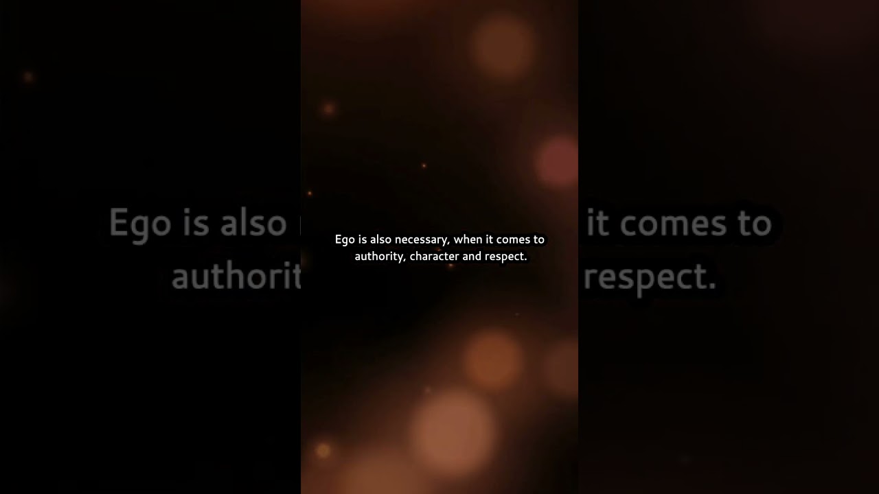 The Power of Ego in Authority and Respect#Ego #Authority #Respect #Character #Motivation #SelfGrowth
