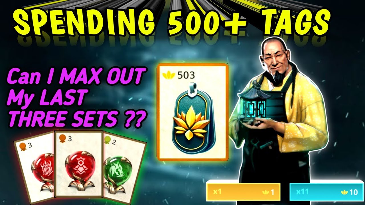 1.5 Years Of GRINDING 😉• Sacrificing 500 Tags For Maxing Last 3 Sets • Shadow Fight 3 