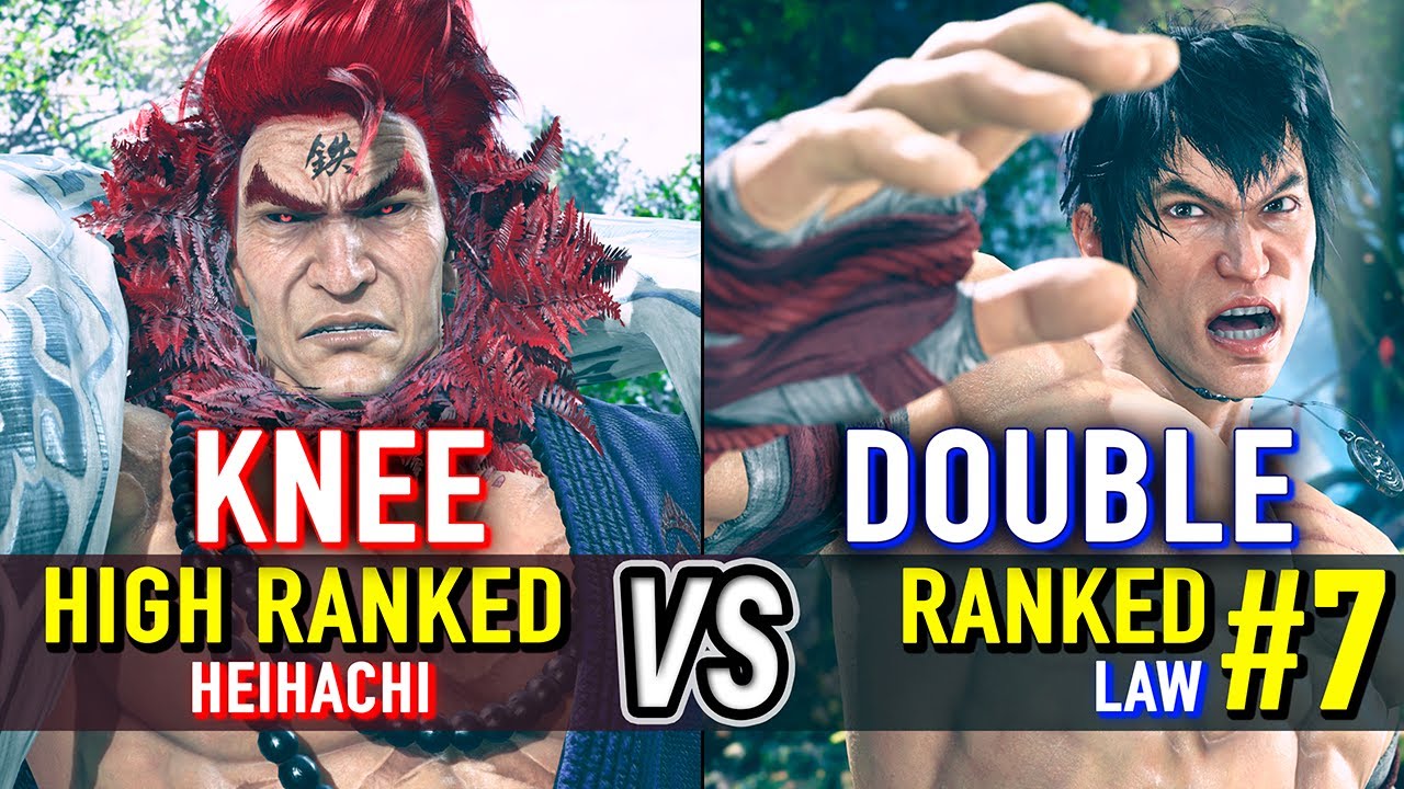 T8 🔥 KNEE (High Ranked Heihachi) vs DOUBLE (#7 Ranked Law) 🔥 Tekken 8 High Level Gameplay