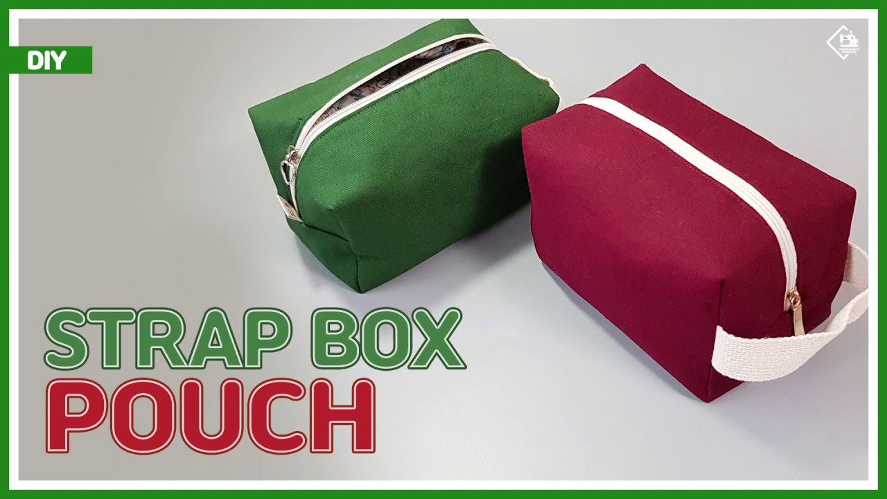 DIY/ STRAP ZIPPERED BOX POUCH/ 손잡이가 있는 박스모양 파우치 만들기/ sewing/ tutorial[TENDERSMILE Handmade/텐더스마일]