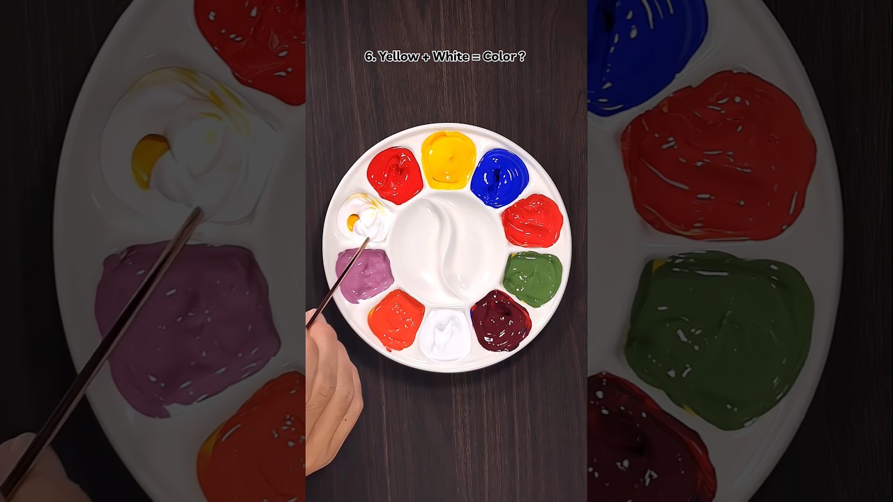 How to 3 Primary Colors = Satisfying ? #colormixing #satisfying #primarycolor