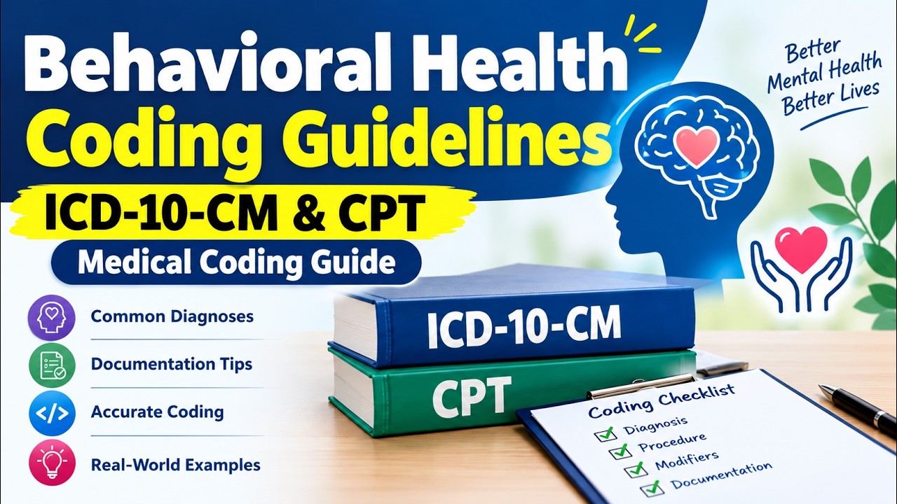 Behavioral Health Coding Guidelines  ICD-10-CM & CPT Medical Coding Guide Medical Coding Training