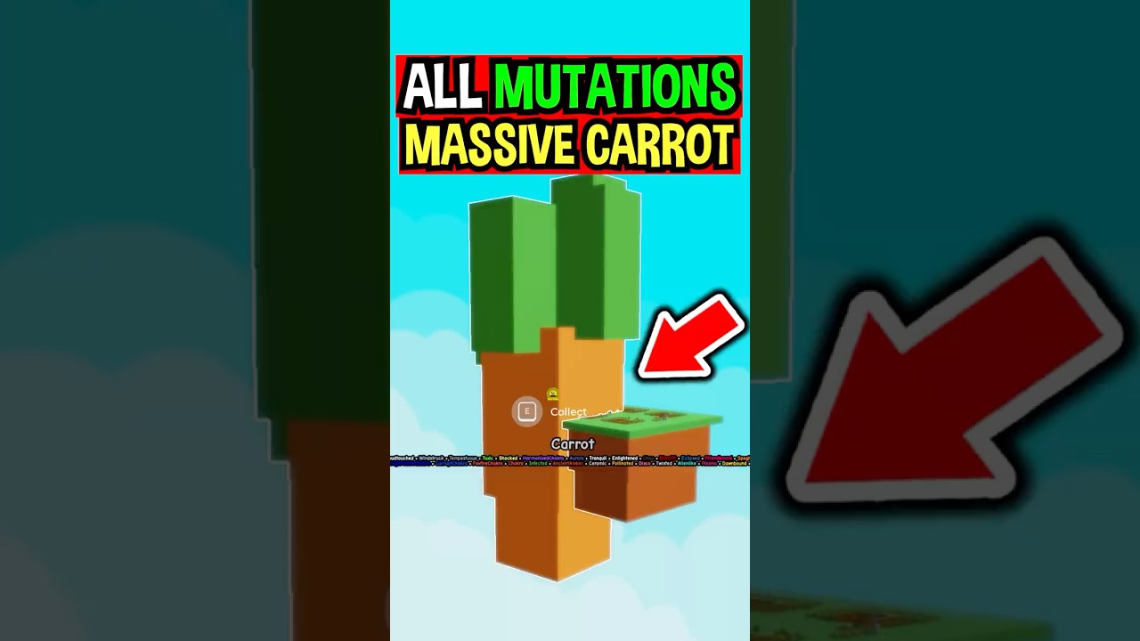 ALL MUTATION GIANT CARROT in Roblox Grow a Garden..