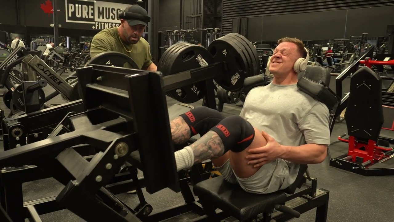Leg day Torture with David and Kyle at Pure Muscle and Fitness.