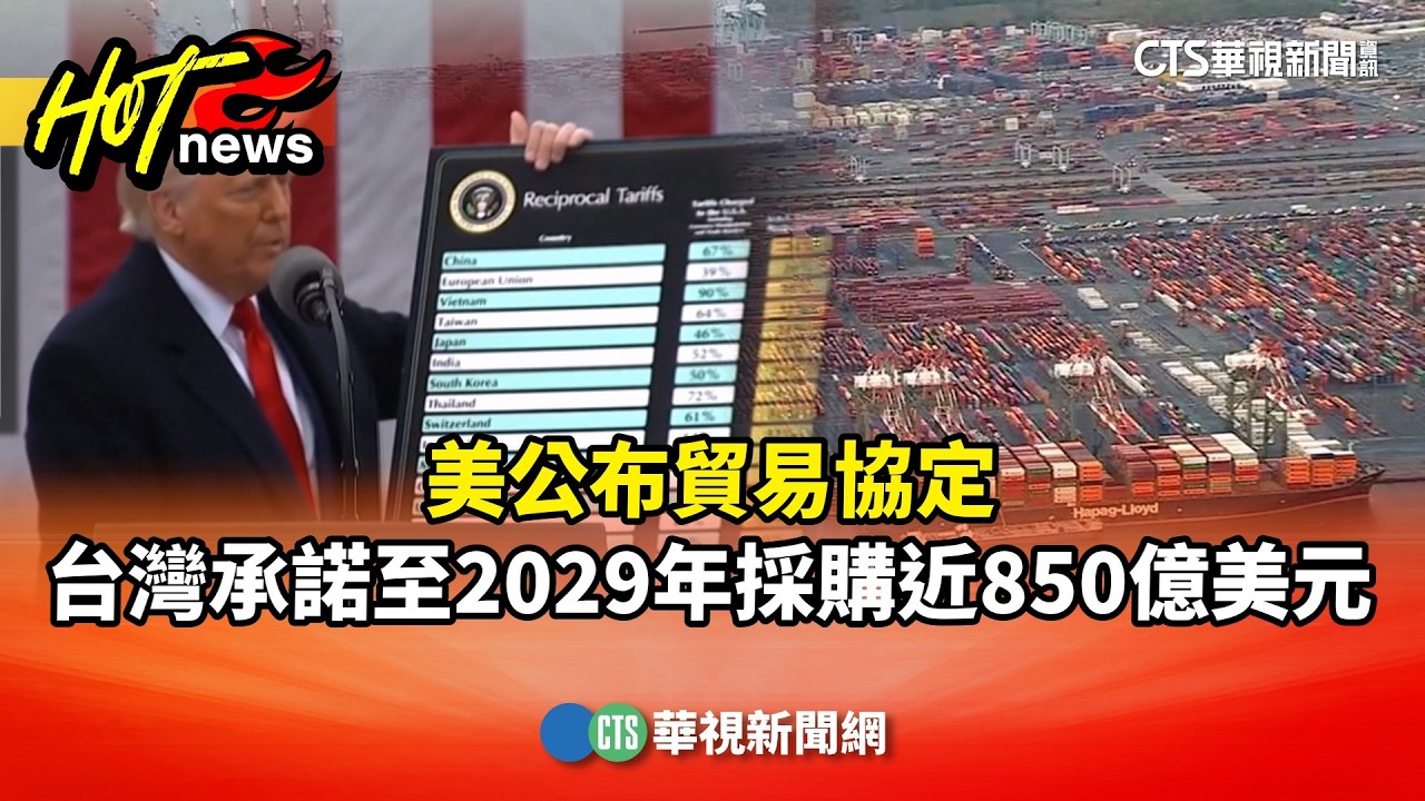 美公布貿易協定　台灣承諾至2029年採購近850億美元｜華視新聞 20260214 @CtsTw
