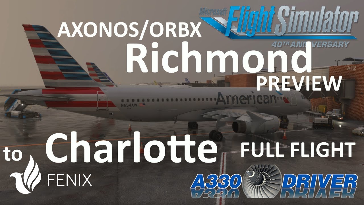 Fenix A320 | American Airlines | ORBX's new RICHMOND to CHARLOTTE | Real Airbus Pilot
