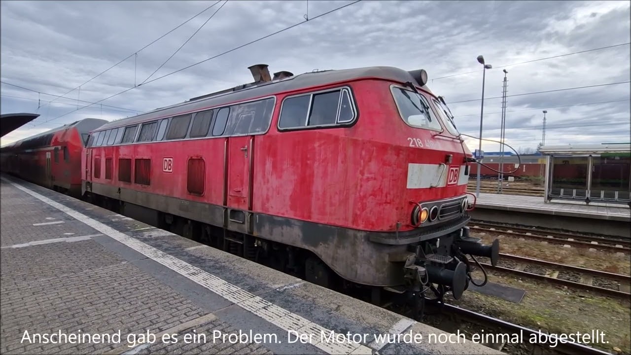 Diesellok 218 418 (Südostbayernbahn): Motorstart(s), Leerlauf, rangieren
