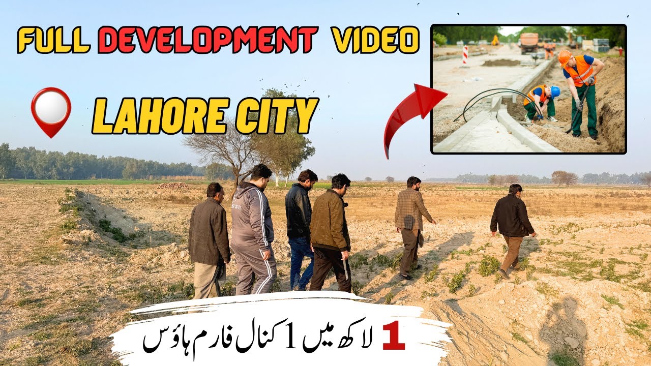 Full Farmhouses Development Update🛣️|1 kanal in just 1 lakh | Full site visit | Lahore City 