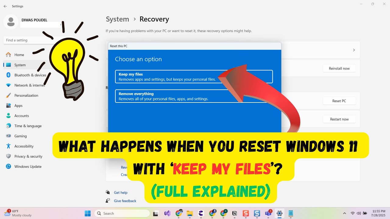 ✅ Что произойдет, если сбросить настройки Windows 11 с сохранением моих файлов?