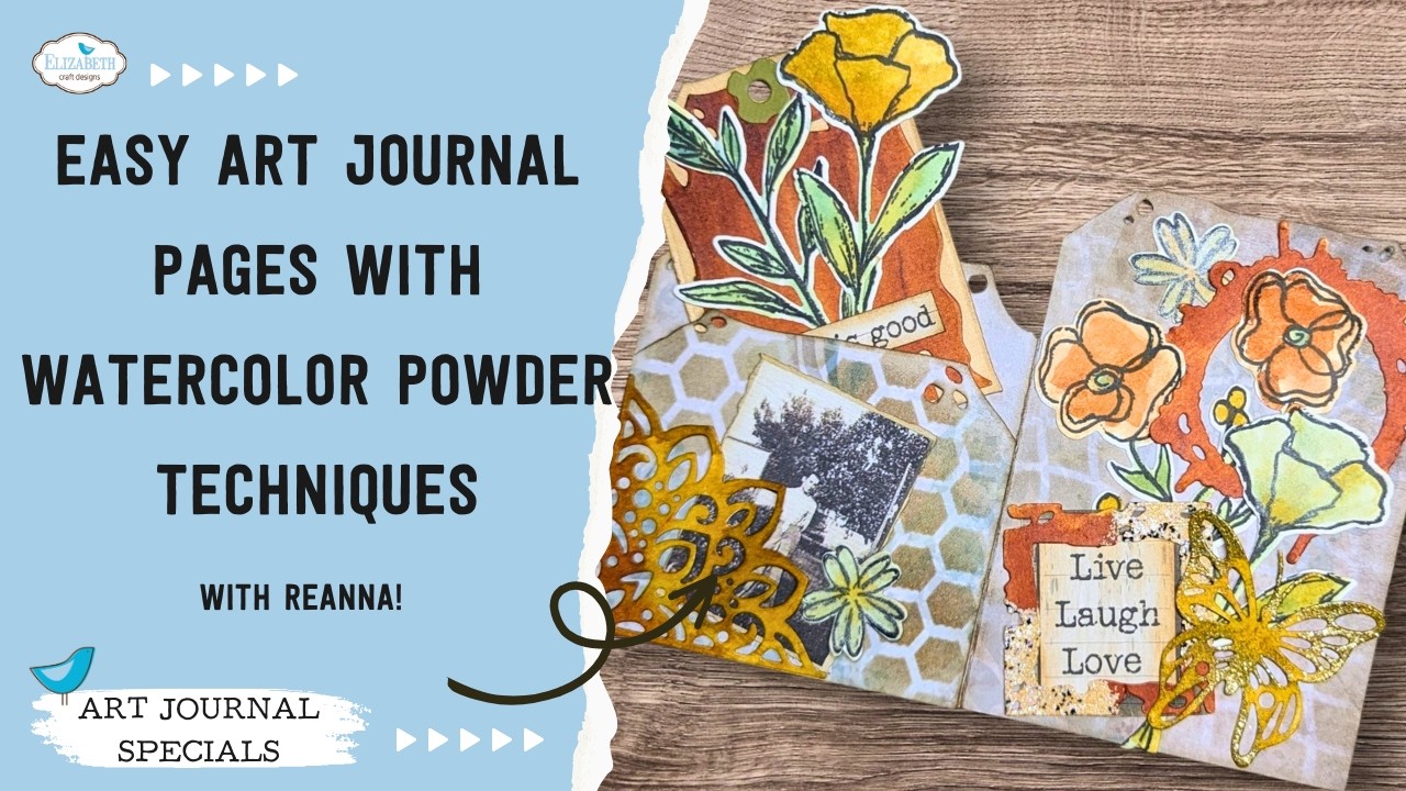 Easy Art Journal Pages with Watercolor Powder Techniques