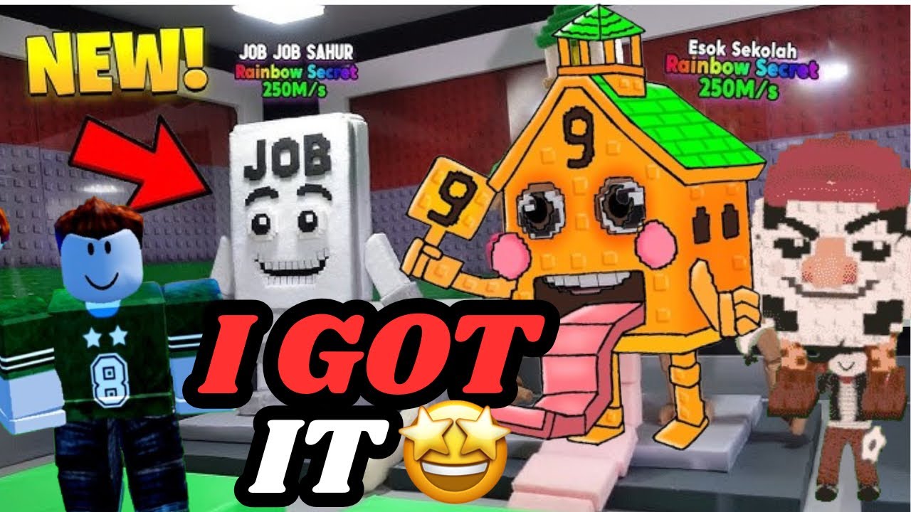 I Got JOBHOB Sahur & ESOK SEKOLAH🤩🥳 in SCAP TSUNAMI for BRAINOETS🌊😬 ||ROBLOX game