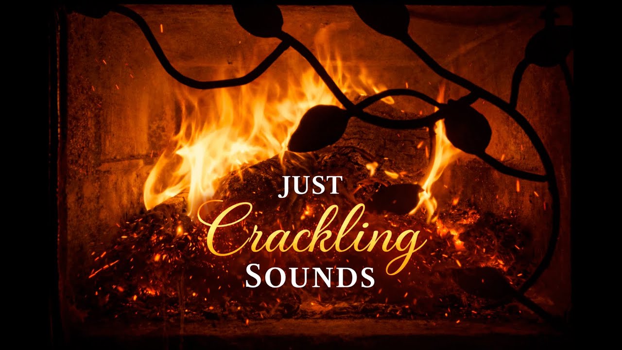 🔥 Fireplace  4K| Chimenea | ASMR | Only Crackling Sounds