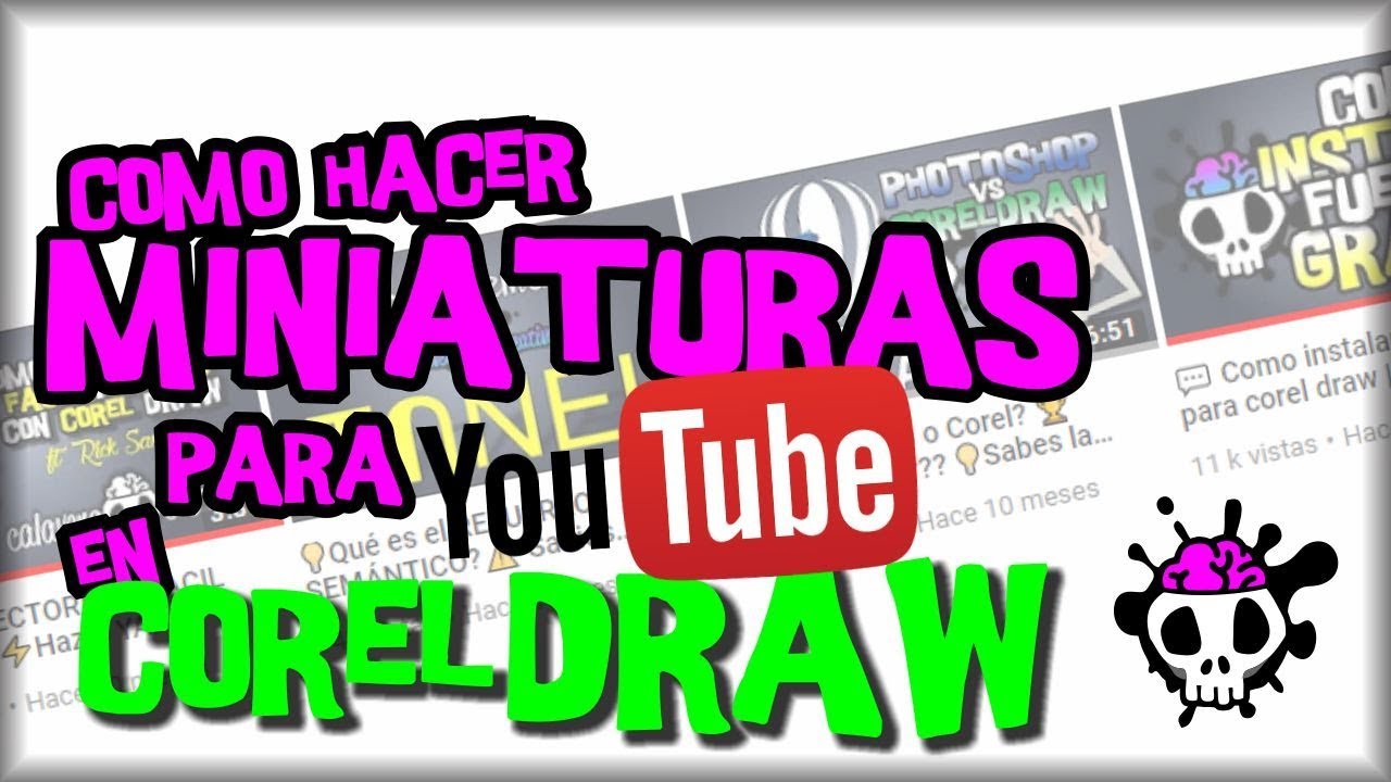 ⭐como hacer MINIATURAS para YOUTUBE con COREL DRAW 💗  MUY FACIL y RAPIDO