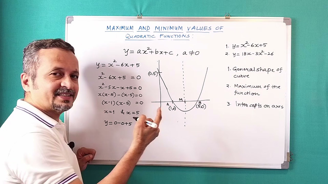 Maximum & Minimum Values of a Quadratic Function | Mathematics | AS Level | Prasad Bhurke | Edninjas