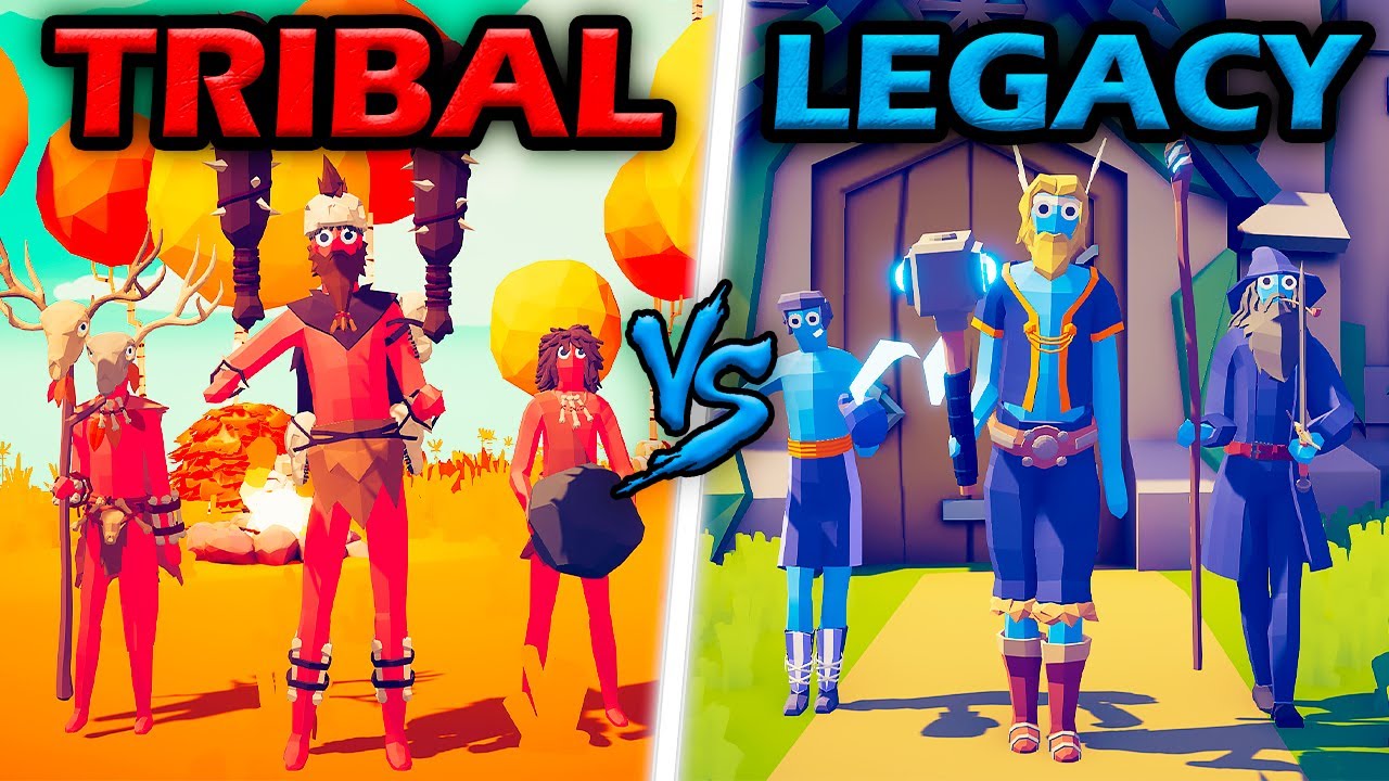 TRIBAL WARRIORS vs LEGACY KINGDOM - Totally Accurate Battle Simulator | TABS