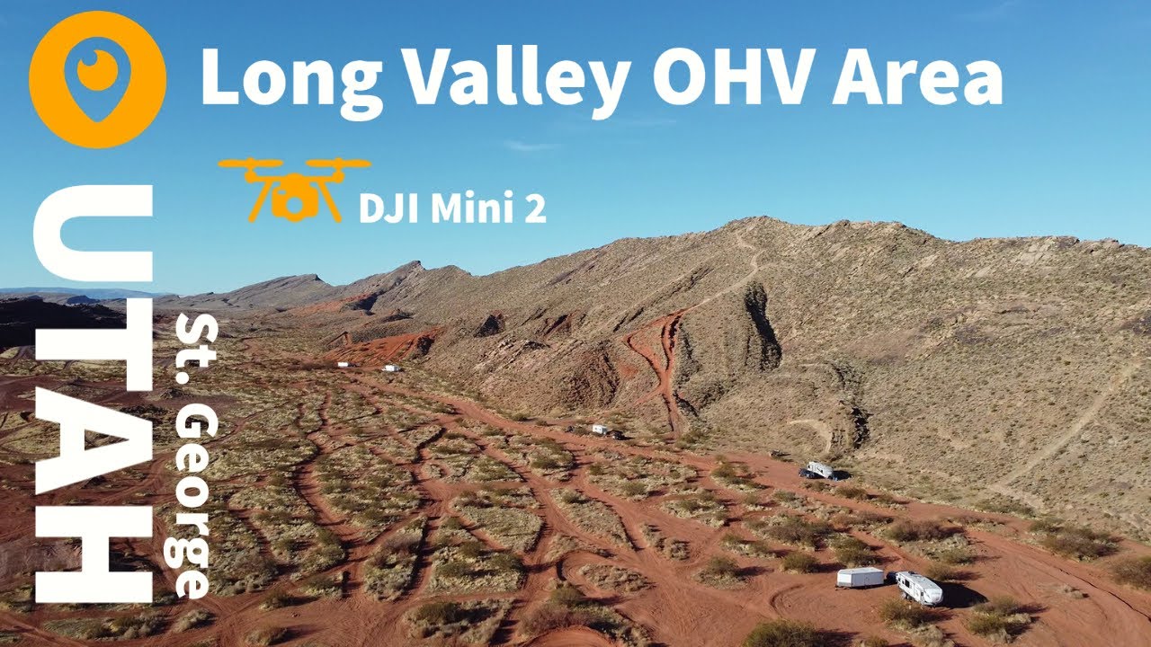 (DJI Mini 2) - Long Valley OHV Area Overview - near St. George, Utah