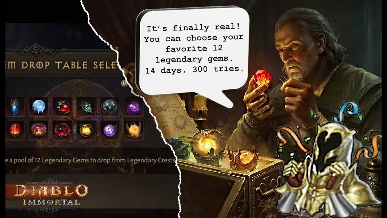 At Last, MODIFIED LEGENDARY GEM DROP TABLE for 12 Gems Is Here | Diablo Immortal