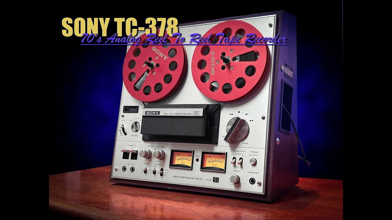 Sony TC-378 1975 Vintage Stereo Reel To Reel Tape Recorder (RED)