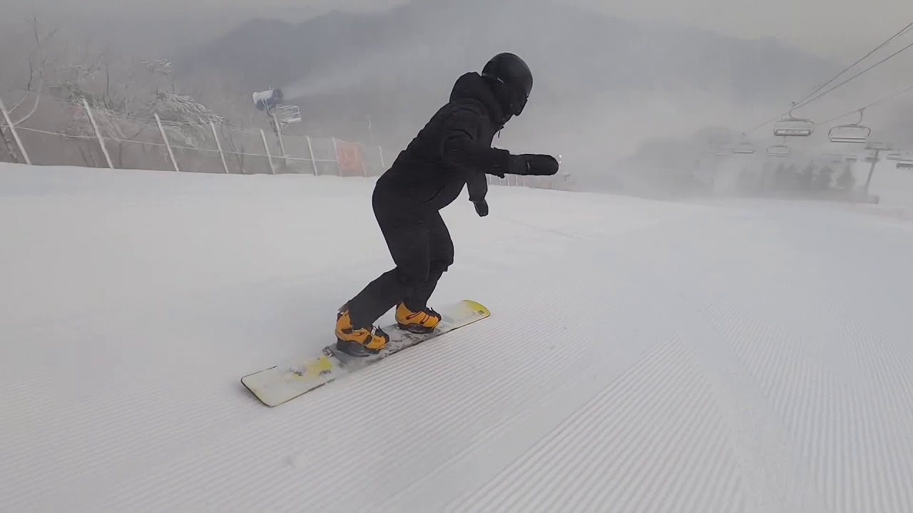 알파인보드팔로우ㅣ믿고보는 대회 우승자의 엄청난 고속의 시원한 알파인보드 카빙턴 라이딩!ㅣ곤지암최상급자 슬로프ㅣ19/20시즌 최고의 영상ㅣ정배속