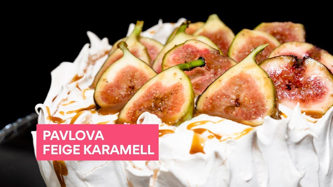 Pavlova mit Feige und Karamell im Kenwood Cooking Chef XL | Das perfekte Winterdessert!