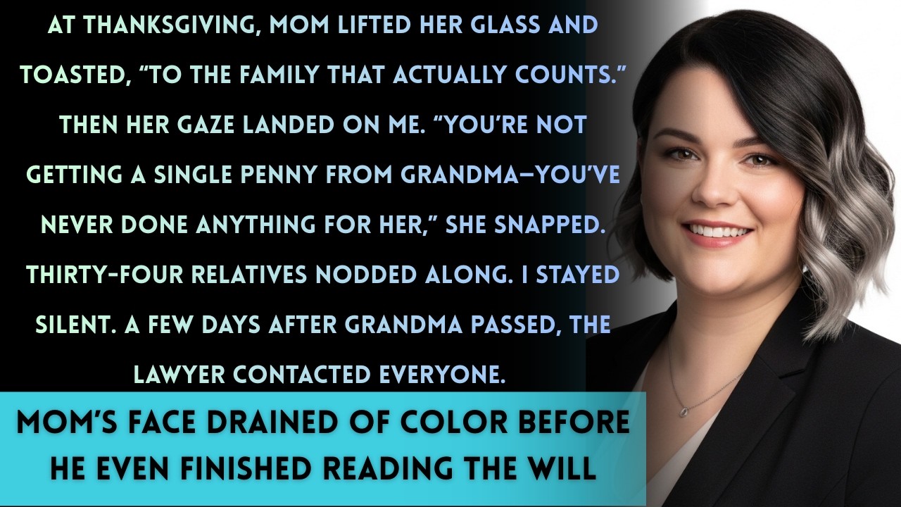 “Mom Said I’d Get Nothing at Thanksgiving — The Lawyer Shocked Everyone in 90 Seconds”
