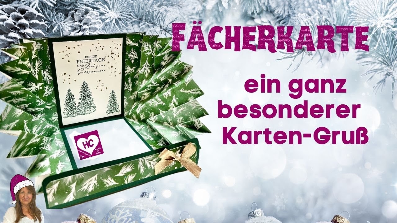 Fächerkarte - die besondere Weihnachtskarte einfach selber machen