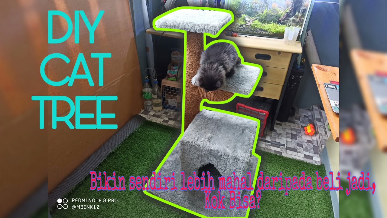 DIY Cat Tree | Membuat Sendiri Pohon Kucing | Bukan Tutorial
