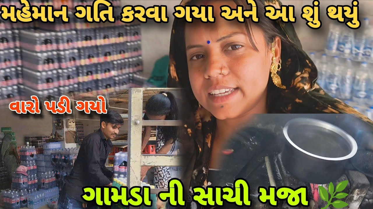 ગામડા ની મજા જ કંઈક અલગ છે 🤩 | આજે બન્યું કંઈક ખાસ!મહેમાન ગતિ કરવા ગયા ને કામે લગાડી દીધા 😂 🌿 |