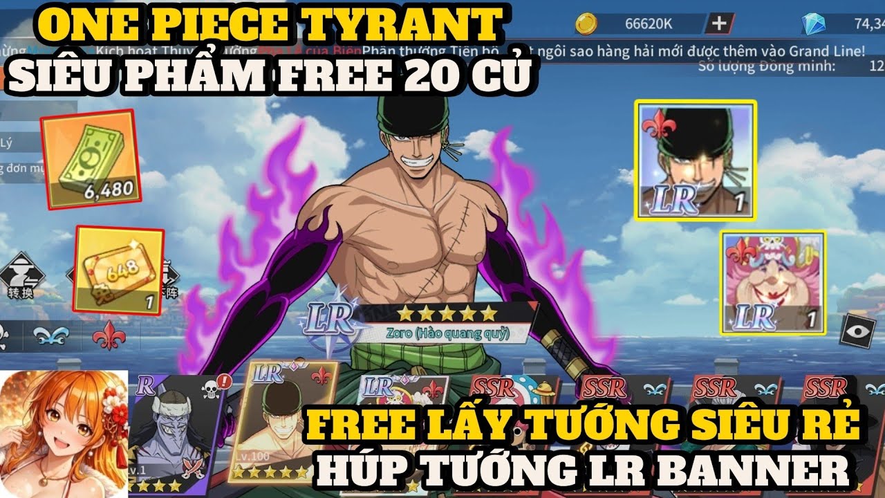 ONE PIECE TYRANT - FREE 20 CỦ MỖI NGÀY LẤY TƯỚNG LR BANNER SIÊU RẺ , GAME ƯU ĐÃI CỰC KHỦNG 99,5%