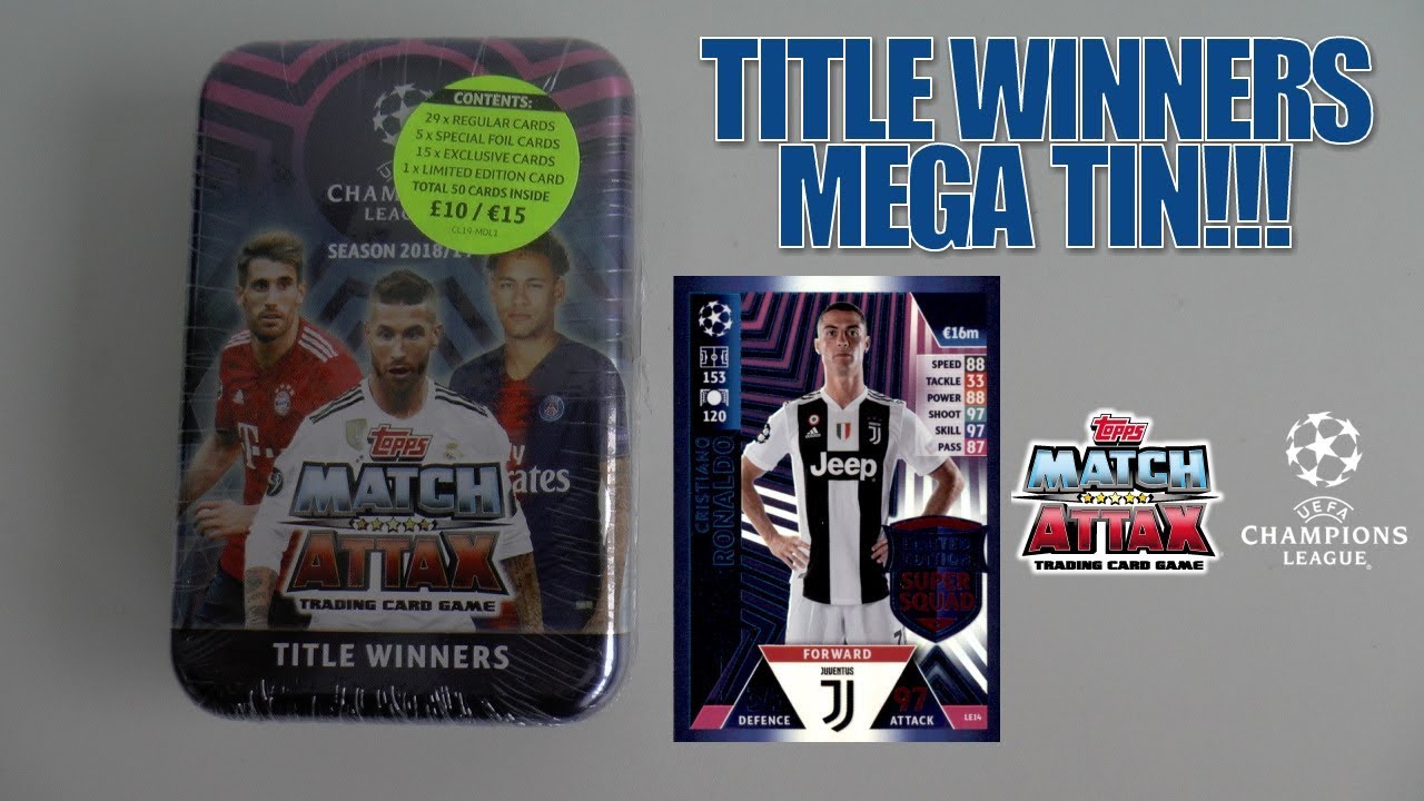 RONALDO LIMITED EDITION | TITLE WINNERS MEGA TIN | Match Attax Champions League 2018-19