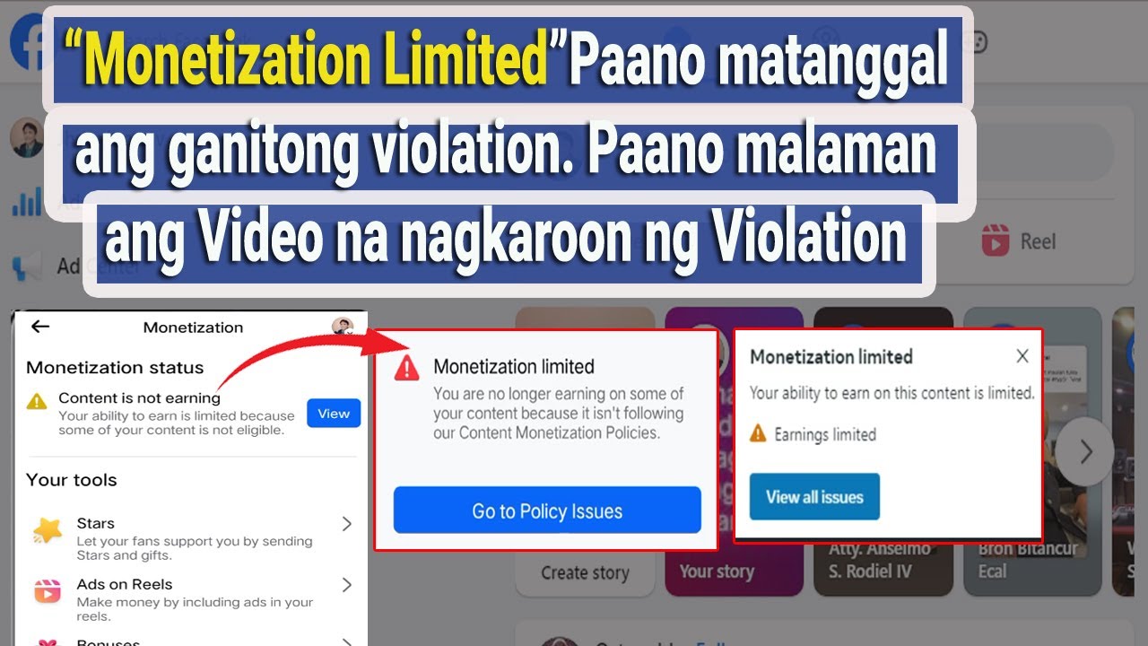 Paano matanggal Ang Monetization Limited Violation sa Facebook