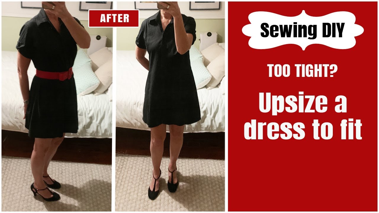 How to make a dress bigger or looser. Altering clothes to fit.