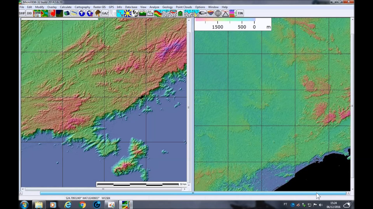 Eliminando vazios em mapas altimétricos SRTM1 com o MicroDEM
