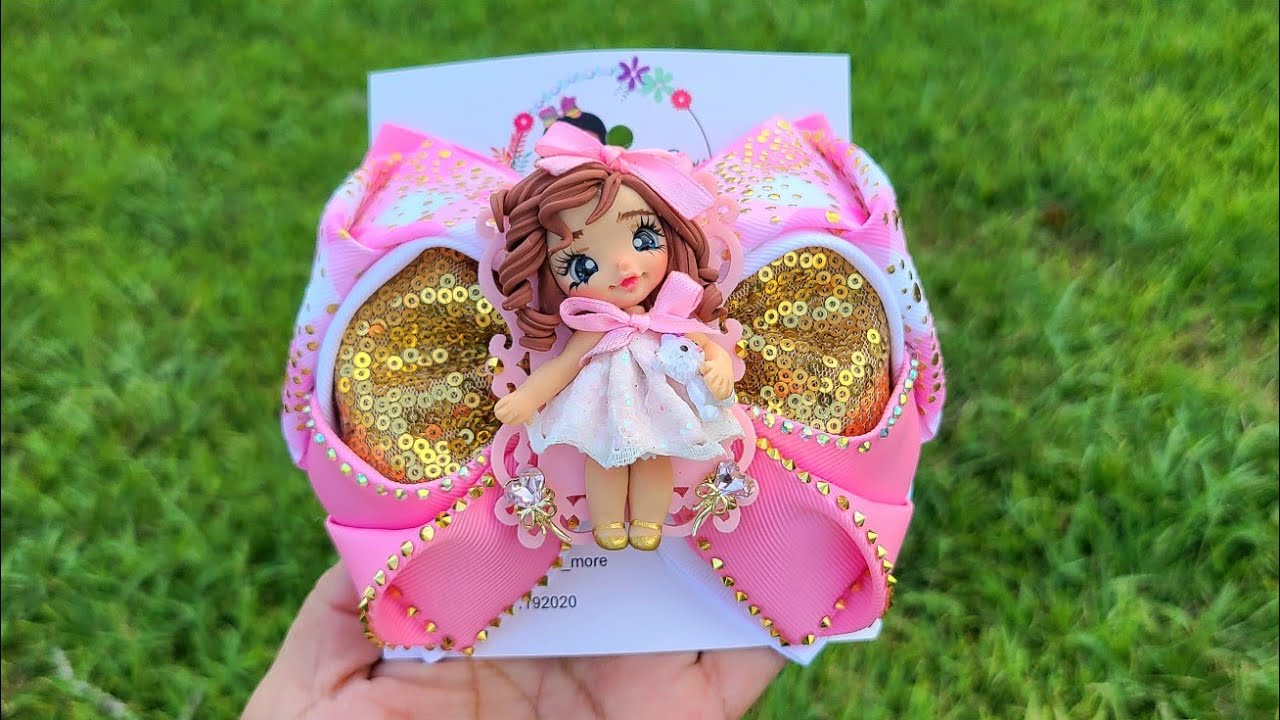Hermoso moño con listón de 7.5 cm (Hair Bows) #moñosfacilesdehacer