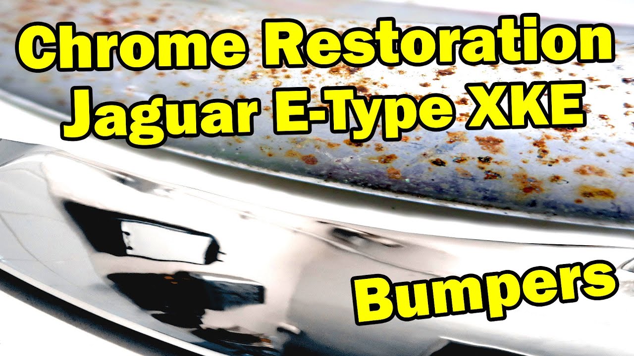 How to restore Jaguar E Type XKE CHROME Bumper RESTORATION super rare flat floor Series 1