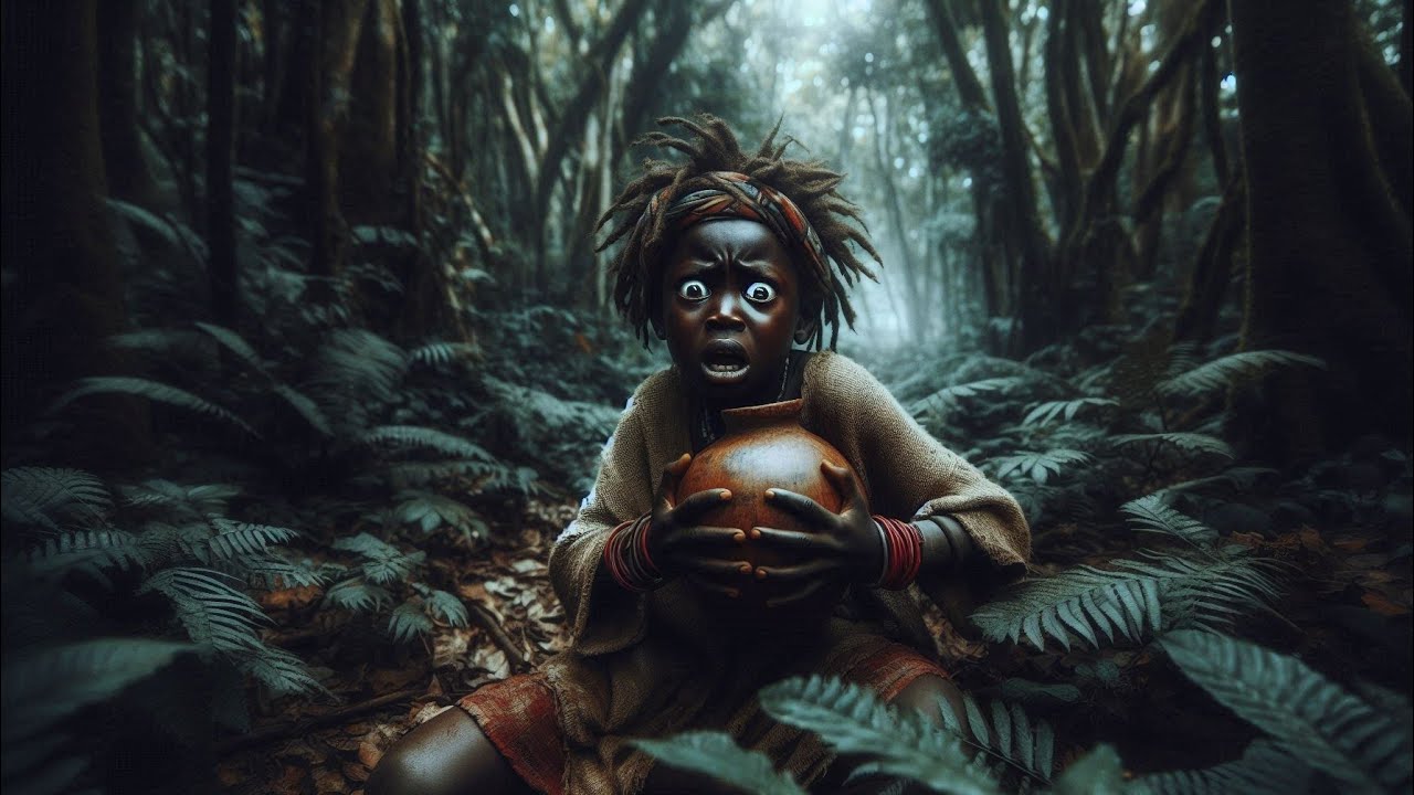The curious girl discovers a magical calabash that brings abundance and prosperity.