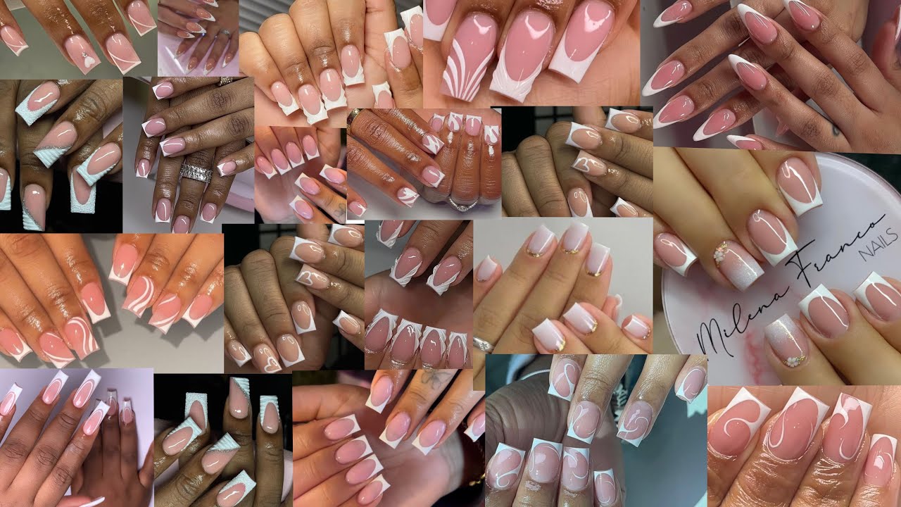 Colorful All White Square Nails Designs Ideas for Beautiful Women 2025 |Square White Tip Nails Style