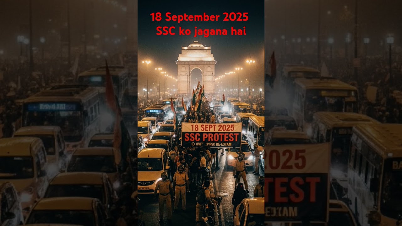 SSC student protest 2025 on September 18
