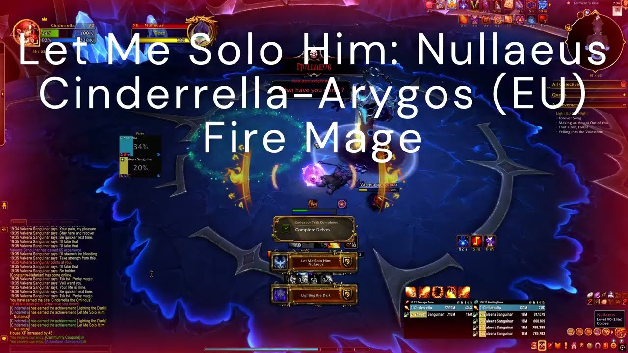 Let Me Solo Him: Nullaeus ?? | Fire Mage PoV | WoW Patch 12.0.1