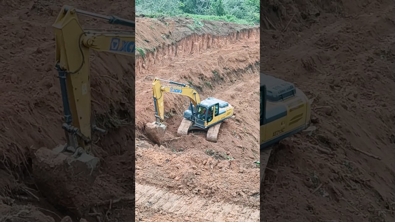 Pengolahan Tanah Membuat Teras #excavator #shorts
