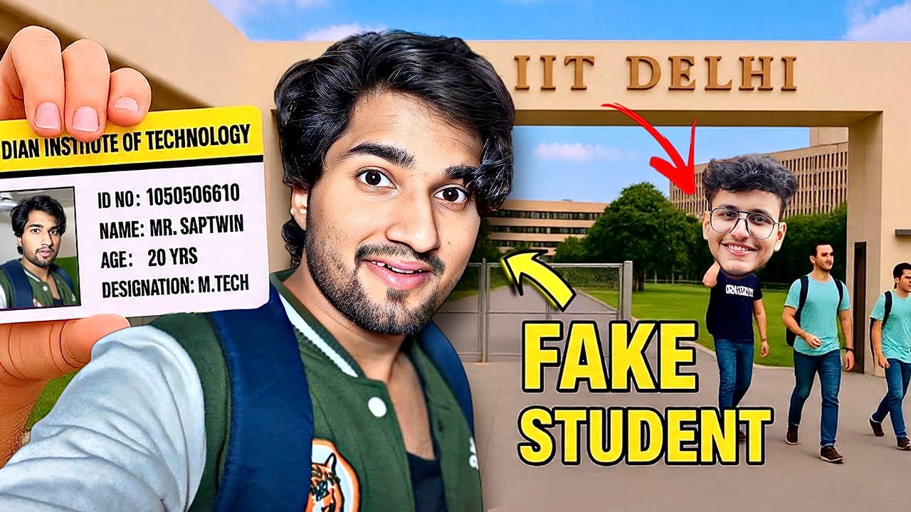 I Sneaked inside IIT as a Fake Student! And meet @triggeredinsaan 