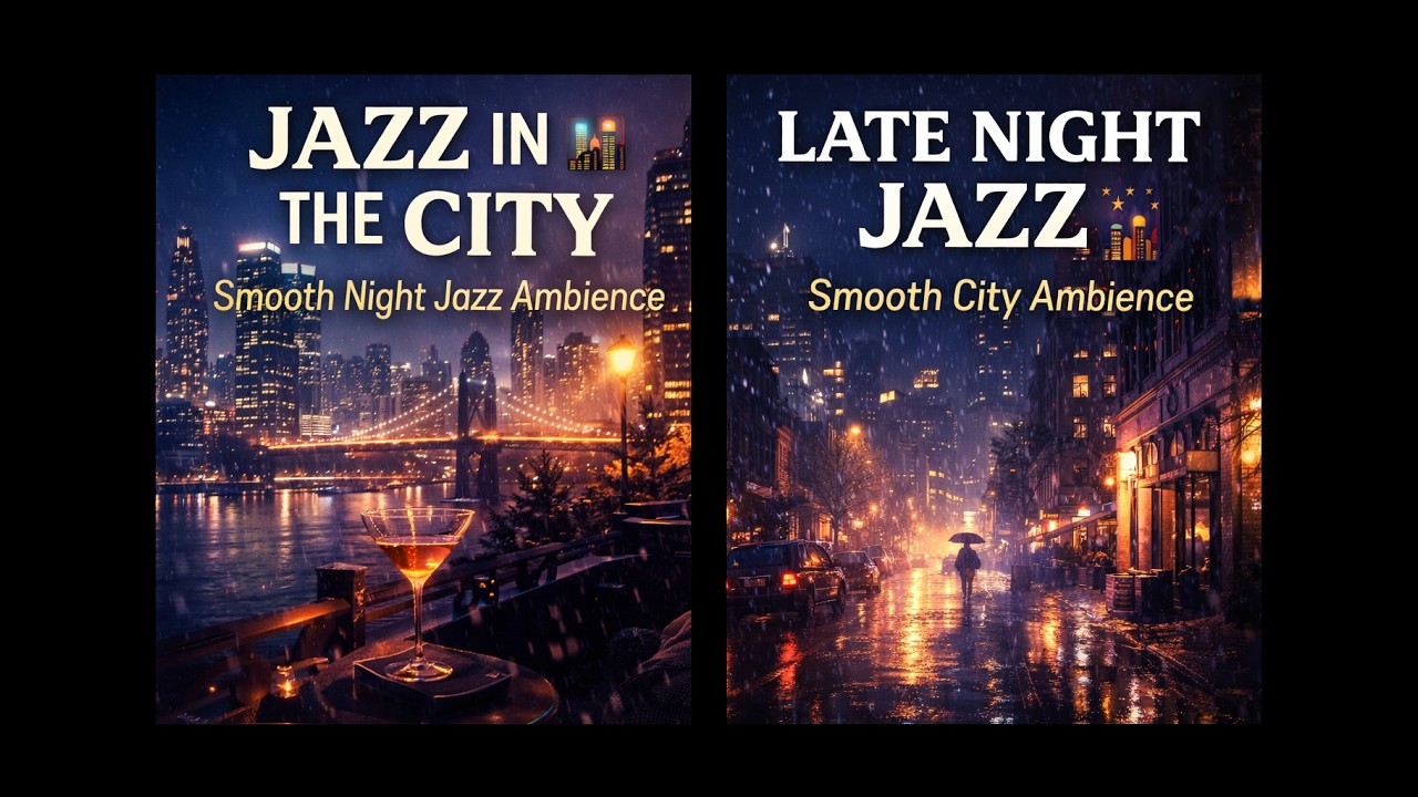 Jazz in the City 🌆 Smooth Night Jazz Ambience for Relaxing, Studying & Late Night Vibes