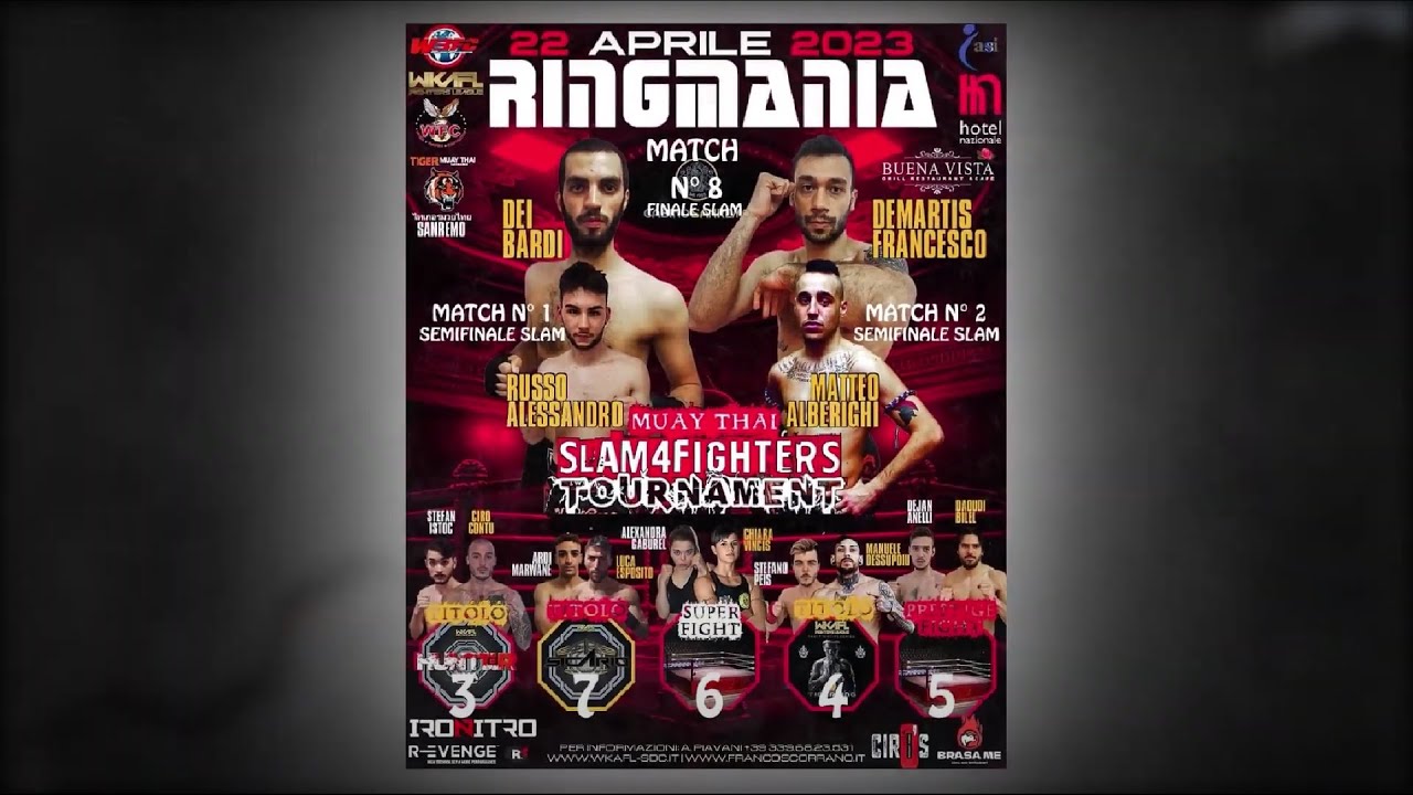 2° match Ring n° 1 Demartis Francesco vs Matteo Alberighi RINGMANIA 8 MAINCARD WKAFL   WBFC 2023
