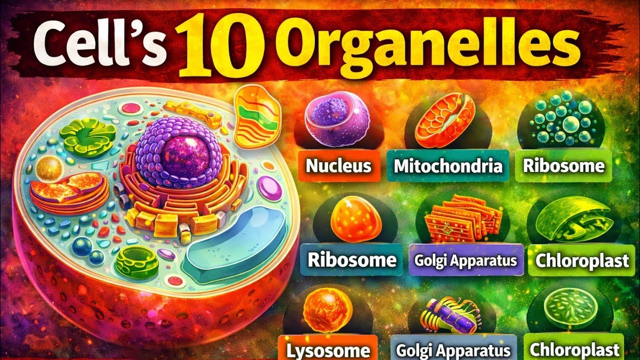 कोशिका के अंगों का पूरा वर्णन | Cell Organelles in Hindi | Biology for SSC/Railway