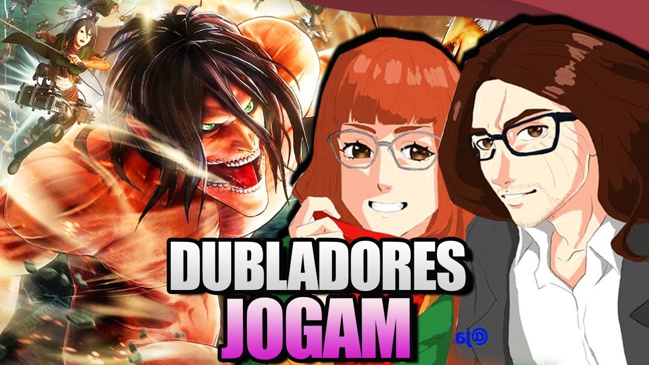 Eren e Mikasa JOGAM ATTACK ON TITAN! | Especial prêmio de Melhor Dublagem!